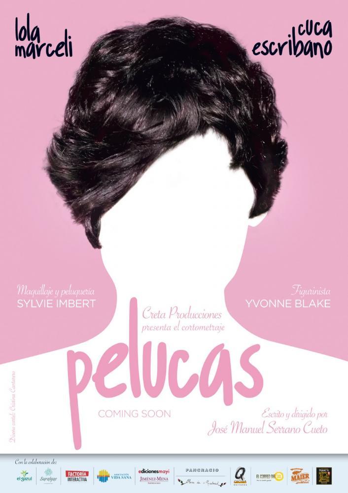 Cartel del cortometraje "Pelucas"