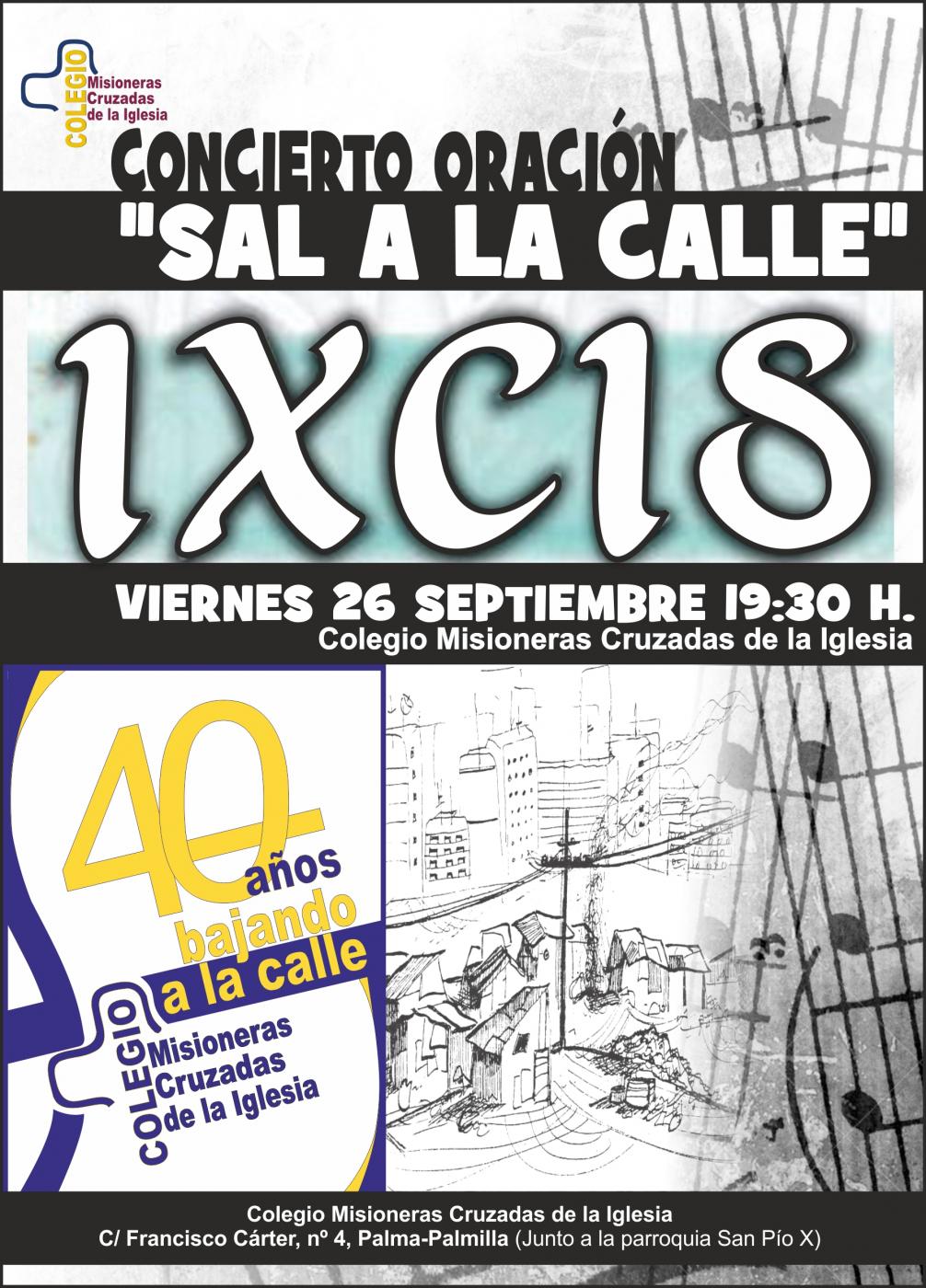 Cartel del concierto-oración \"Sal a la calle\"