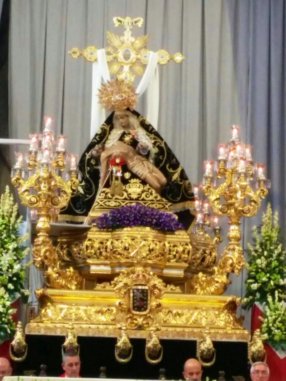 La Virgen de las Angustias en el Solemne Pontifical