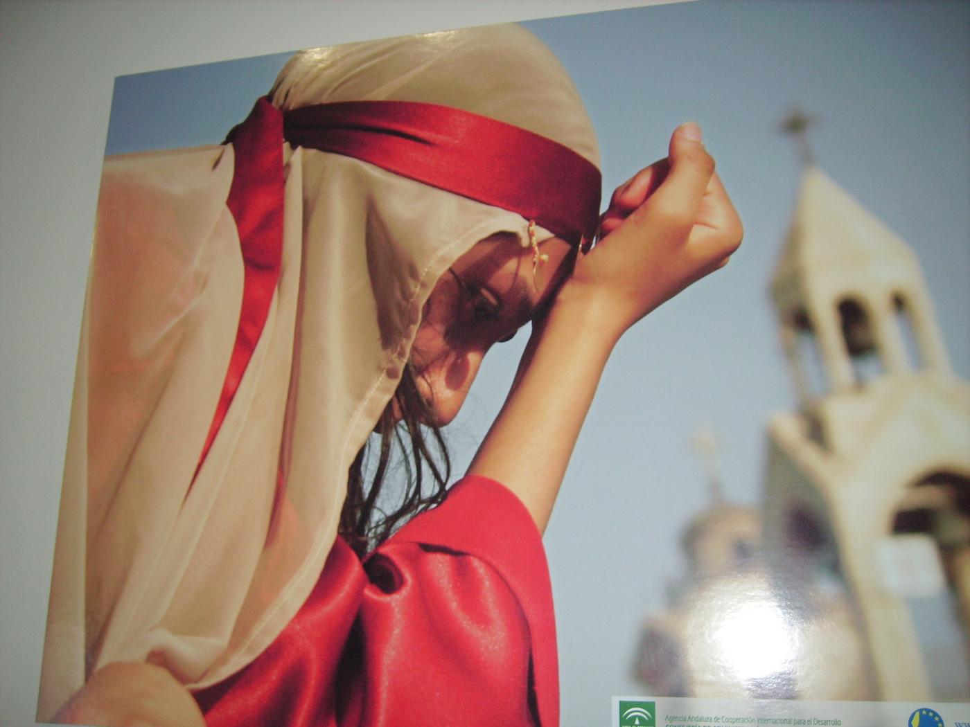 Una de los fotografías de la muestra sobre Palestina en el Hotel Silke