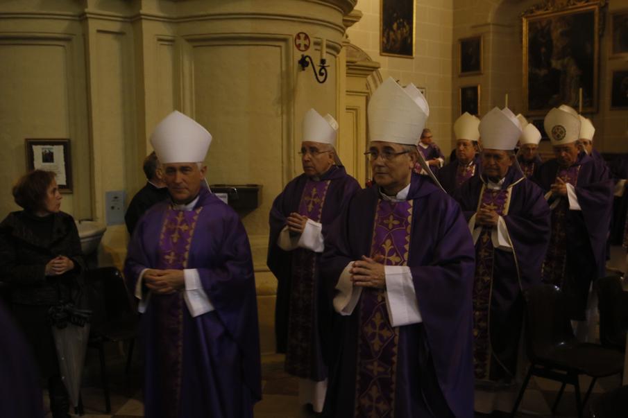 Funeral de D. Antonio Dorado Soto en la Catedral de Málaga, el 18 de marzo de 2015