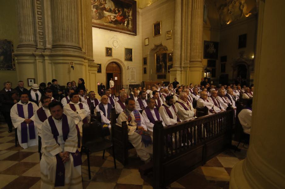 Funeral de D. Antonio Dorado Soto en la Catedral de Málaga, el 18 de marzo de 2015