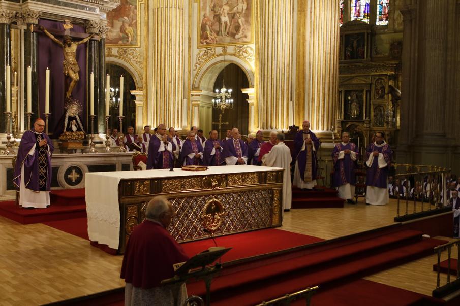 Funeral de D. Antonio Dorado Soto en la Catedral de Málaga, el 18 de marzo de 2015