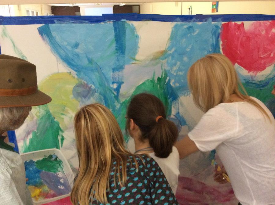 Visita de Jorge Rando al colegio Cardenal Herrera Oria