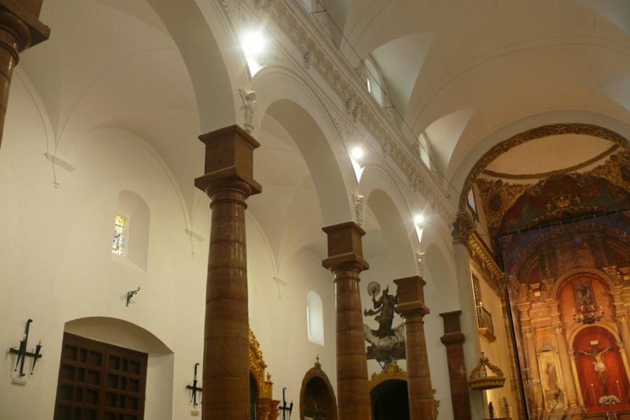 Obras de restauración en el templo de Teba