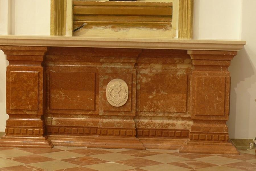 Obras de restauración en el templo de Teba