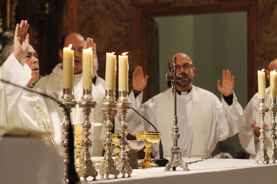 Eucaristía en la iglesia del Santo Cristo de la Salud con motivo de la restauración (Málaga)