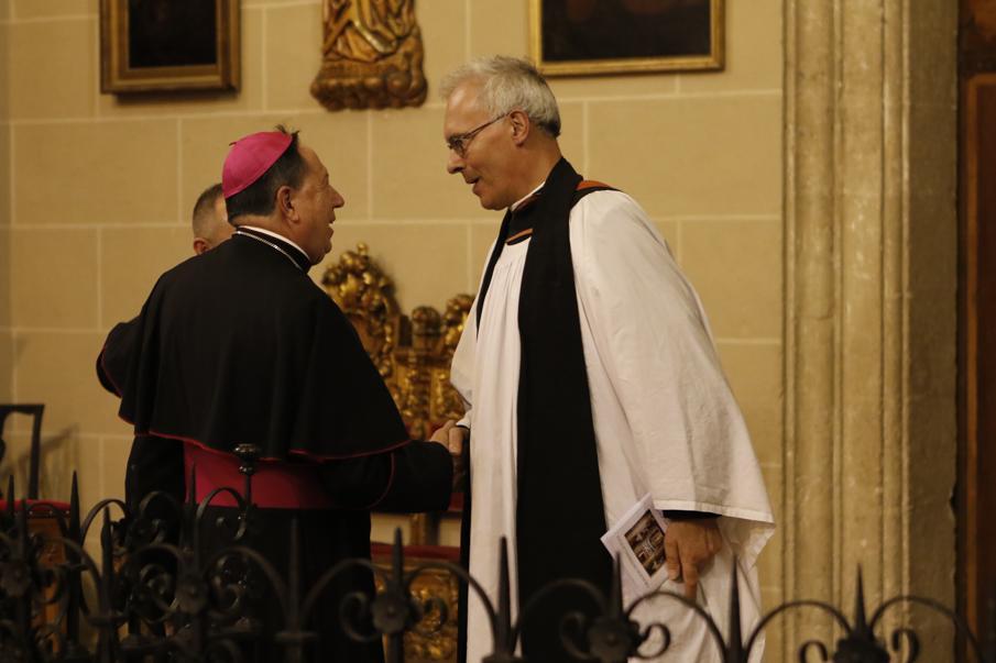 Oración ecuménica de capellanes militares de la OTAN en la Catedral de Málaga, en junio de 2016