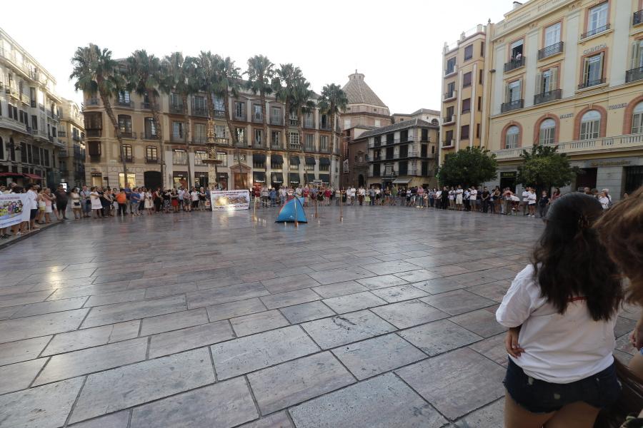 Círculo del silencio de julio en la Plaza de la Constitución