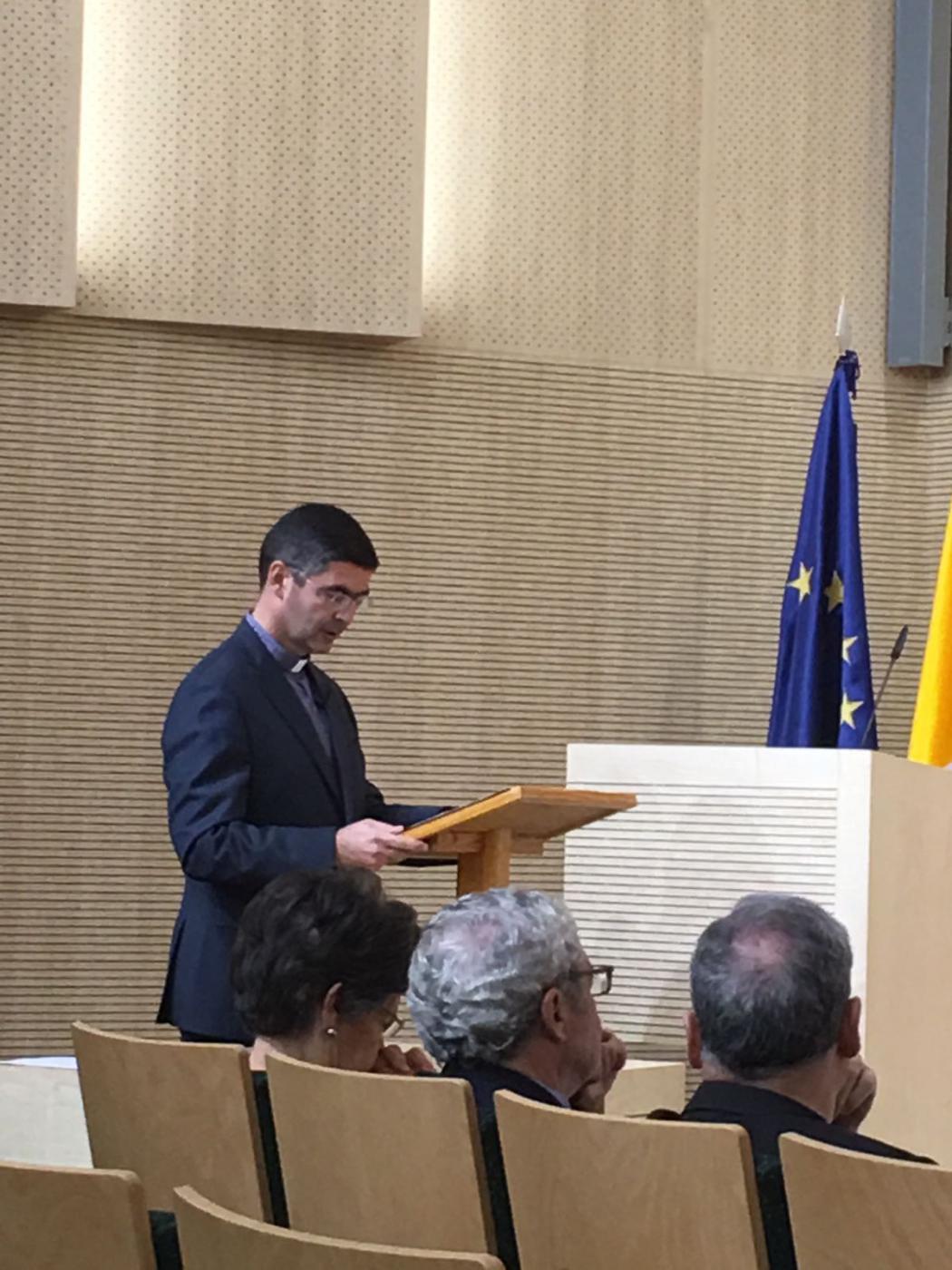 Jose Emilio Cabra en la defensa de su tesis doctoral el 15 de noviembre de 2016