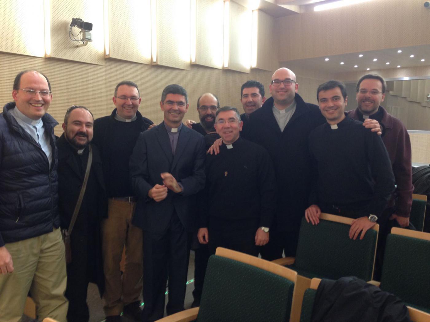 Sacerdotes malagueños en la defensa de la tesis el 15 de noviembre de 2016 de José Emilio Cabra