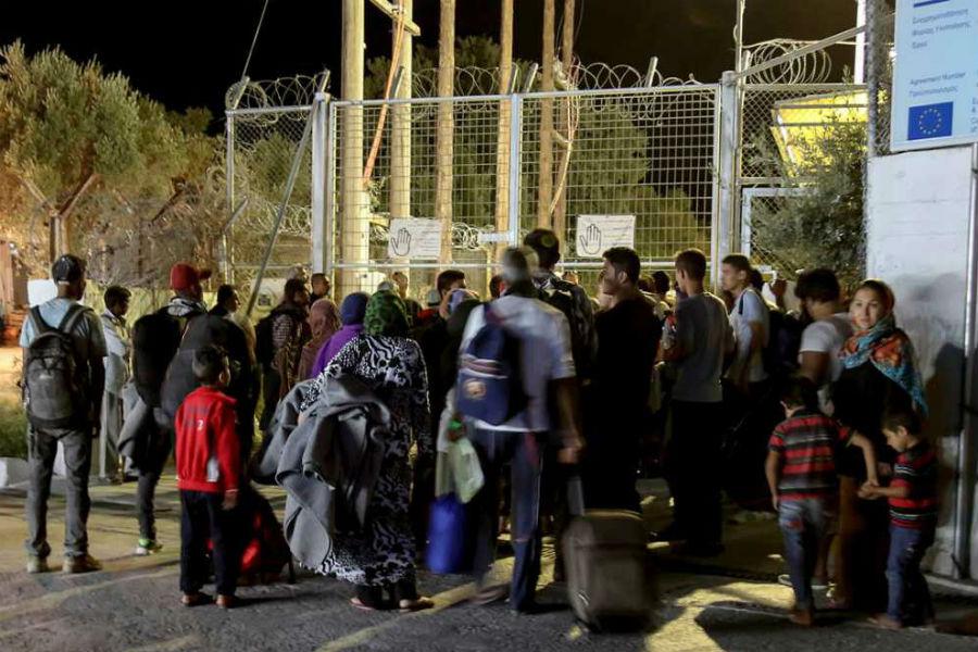 Campo de refugiados de Moria en Grecia