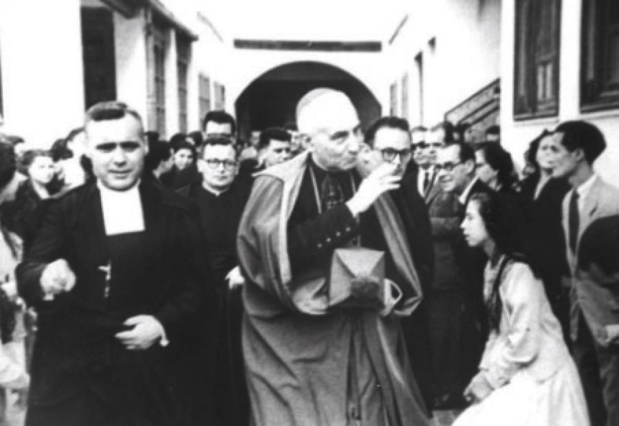 Visita del cardenal Herrera Oria al centro