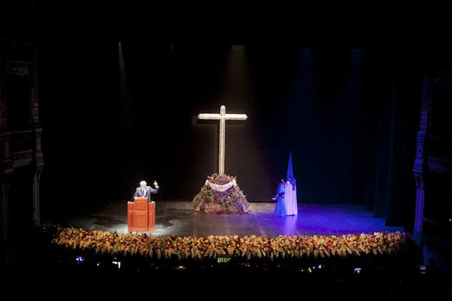 Francisco Javier Jurado "Coco" durante su Pregón de la Semana Santa de Málaga 2017 // DIARIO SUR