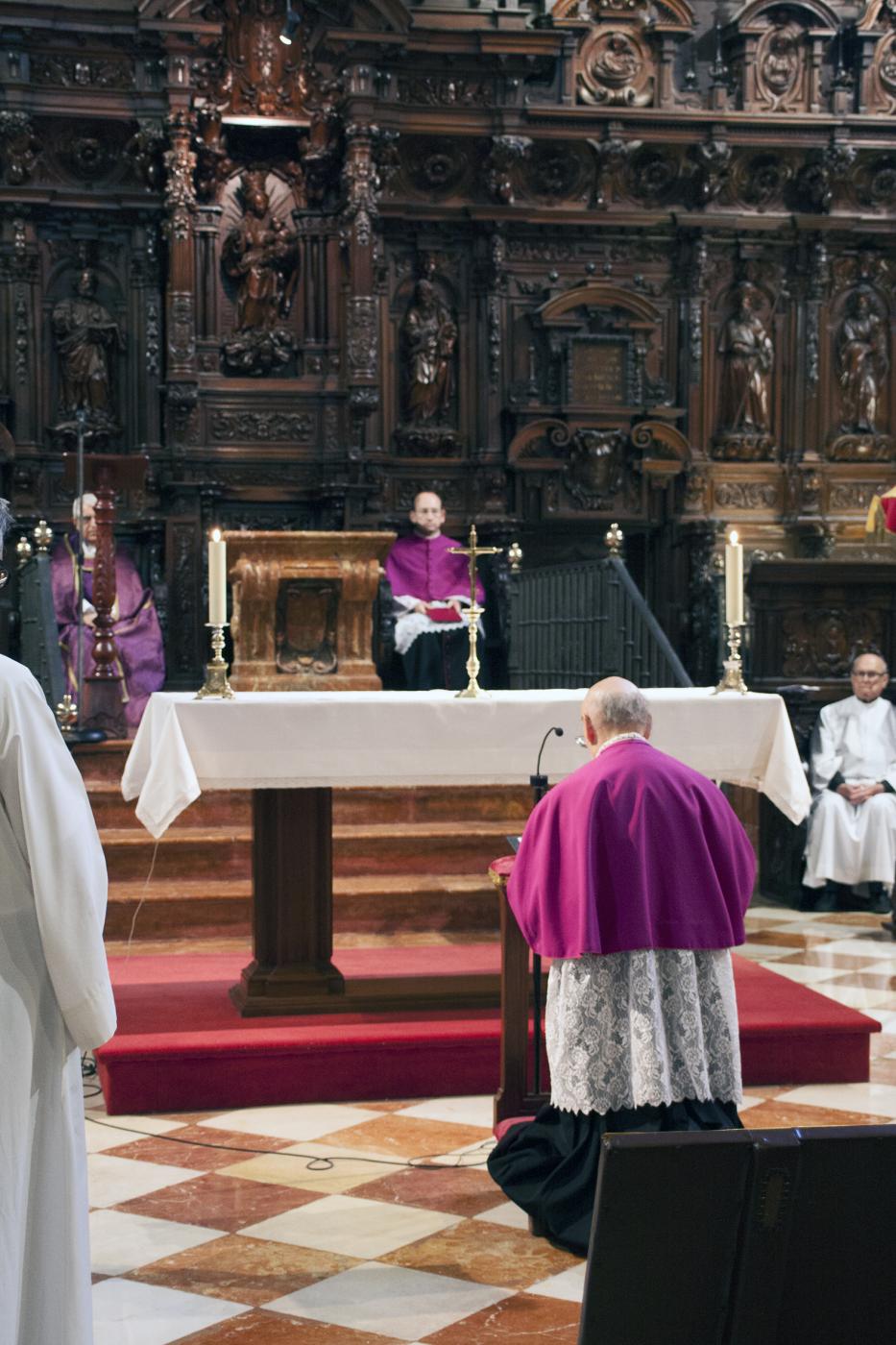 Cabildo del Perdón, en el Miércoles Santo de 2017 en la Catedral de Málaga
