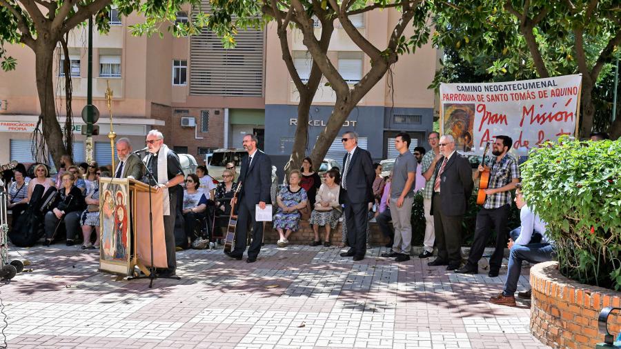 Misión en las plazas de la parroquia de Santo Tomás