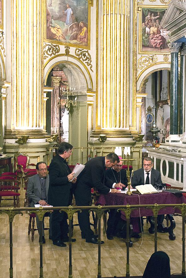 Momento de la apertura solemne de la Causa de Canonización de los mártires de Málaga. FOTO: M. ZAMORA