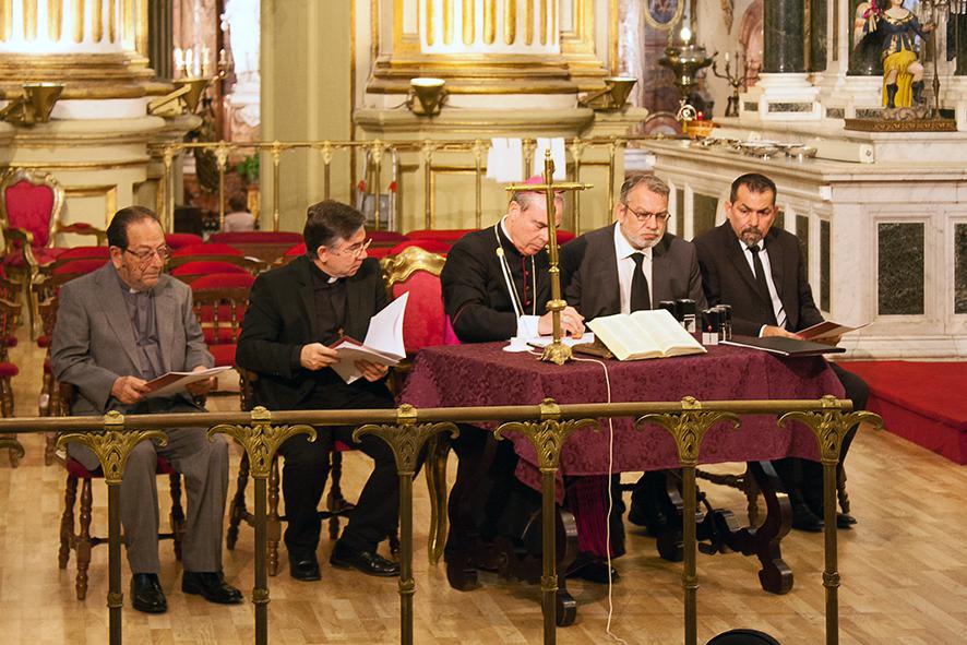 Momento de la apertura solemne de la Causa de Canonización de los mártires de Málaga. FOTO: M. ZAMORA