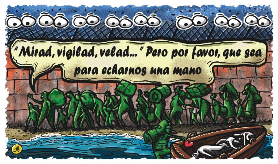La inmigración, por Javiñetas