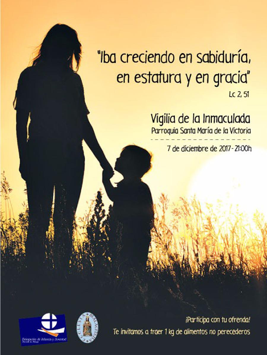 Cartel de la Delegación de Juventud para la Vigilia de la Inmaculada