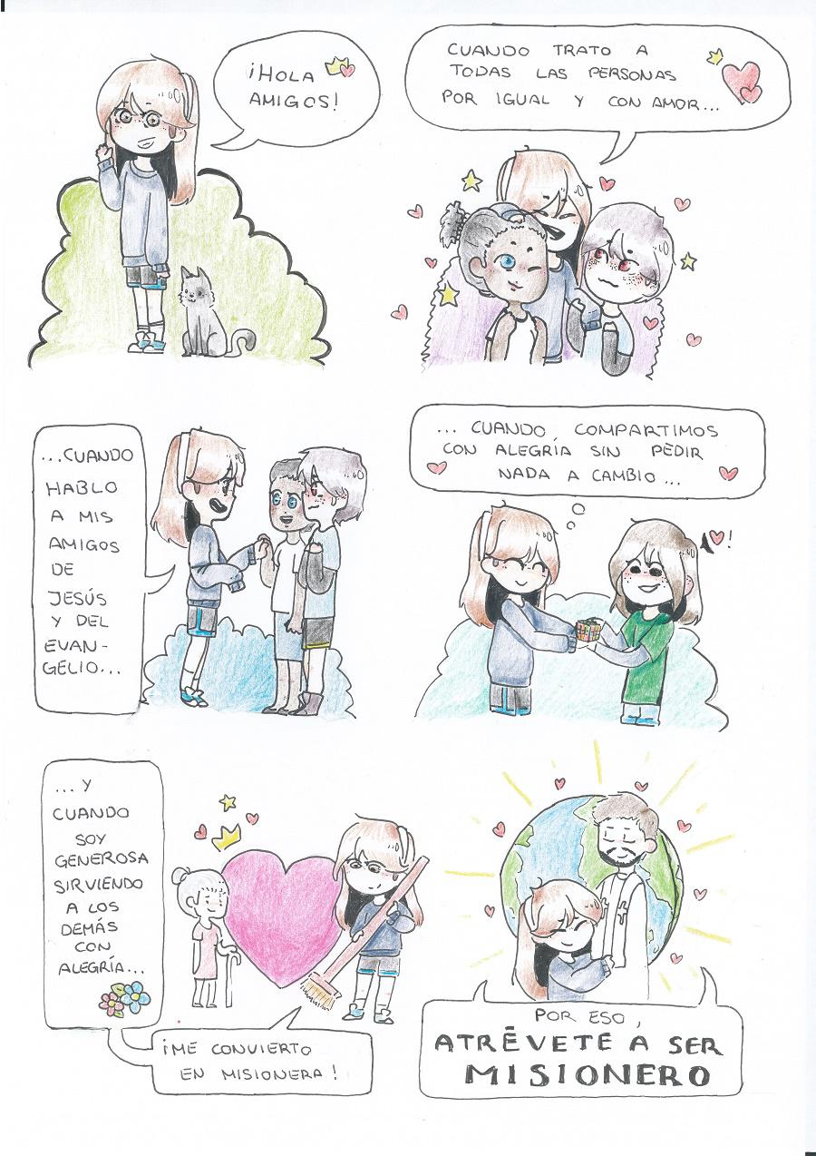 Cómic presentado por Laura Cervantes Bernal, alumna de San Estanislao de Kostka