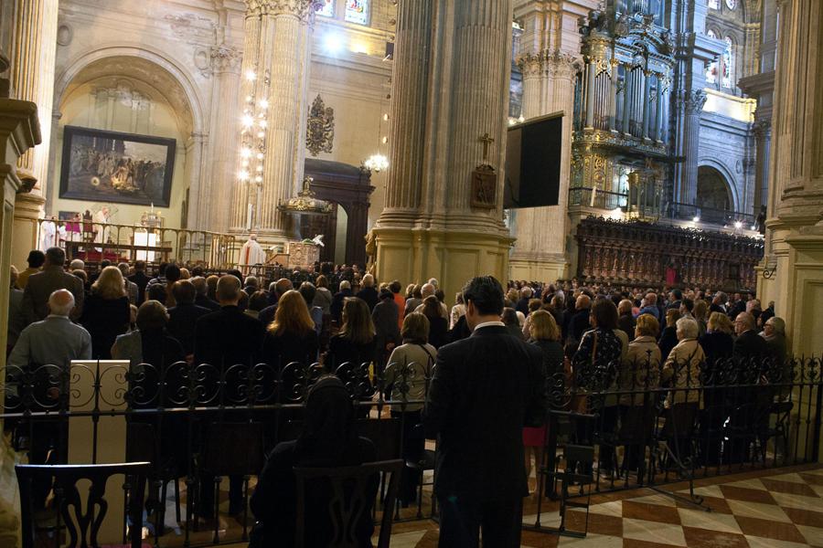 Misa "in Coena Domini" el Jueves Santo, en la Catedral de Málaga // M. ZAMORA