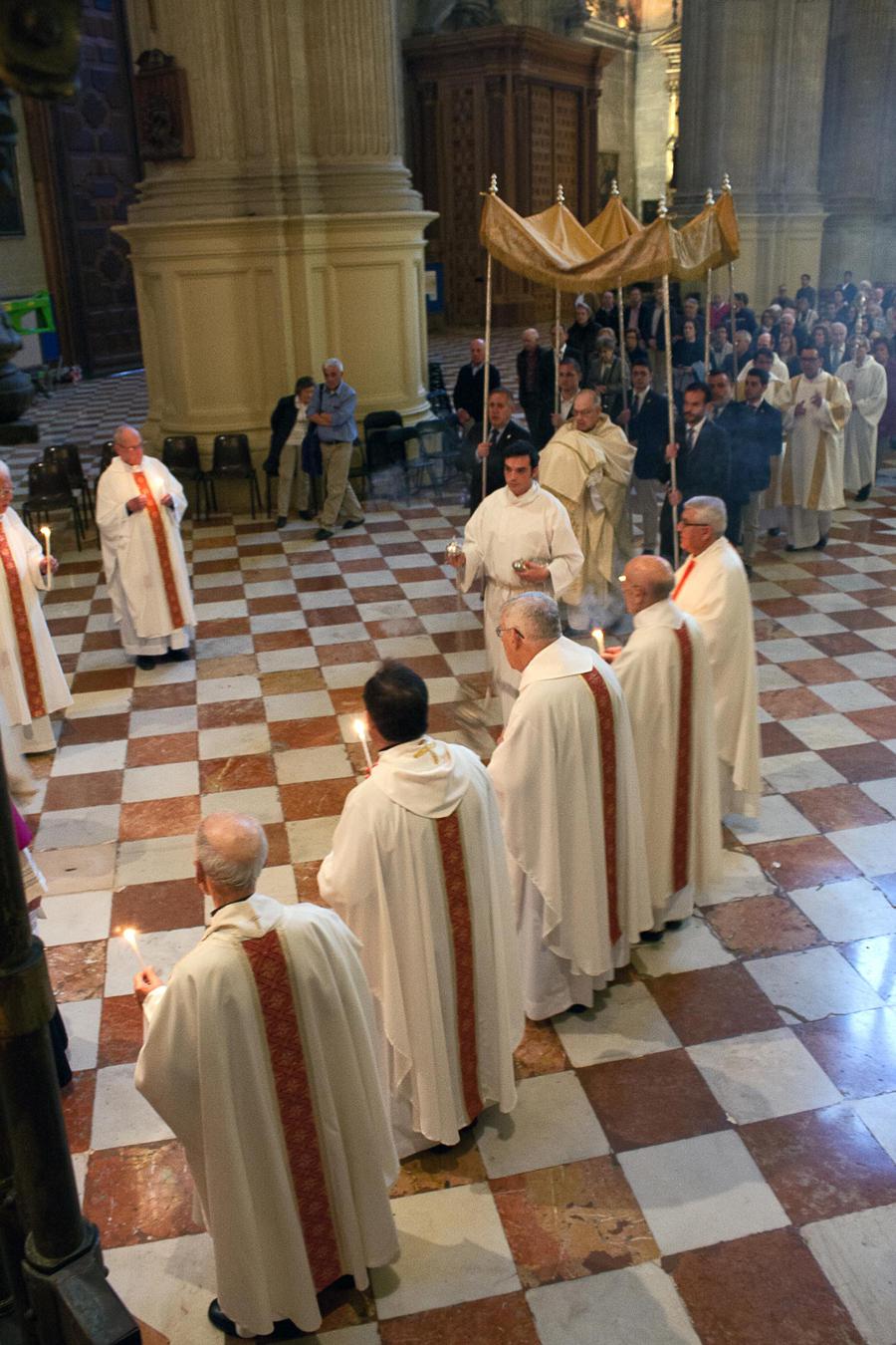 Misa "in Coena Domini" el Jueves Santo, en la Catedral de Málaga // M. ZAMORA