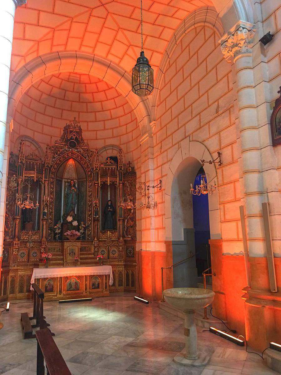 Iluminación especial del templo del Sagrado Corazón de Jesús con motivo del Centenario 
