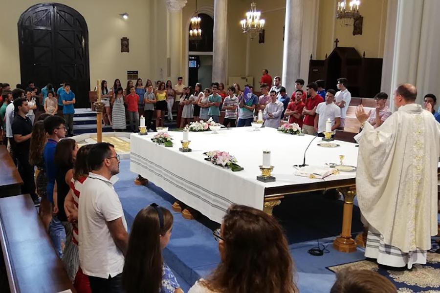 Eucaristía en la parroquia de La Paloma, en Madrid // A. MORENO