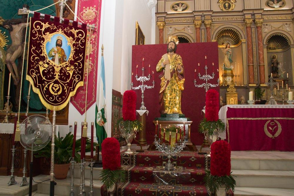 Ceremonia de restitución al culto de la parroquia de San Bartolomé, patrón de Sierra de Yeguas