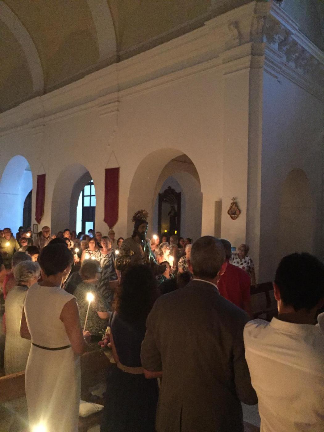 Ceremonia de restitución al culto de la parroquia de San Bartolomé, patrón de Sierra de Yeguas