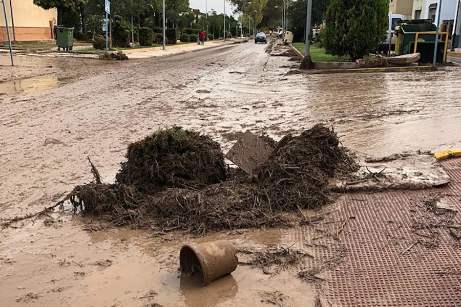 Tromba de agua en Campillos
