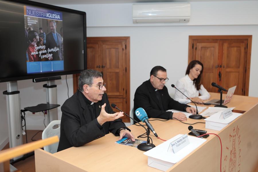 Rueda de prensa de presentación del Día de la Iglesia Diocesana, en noviembre de 2018/S.FENOSA