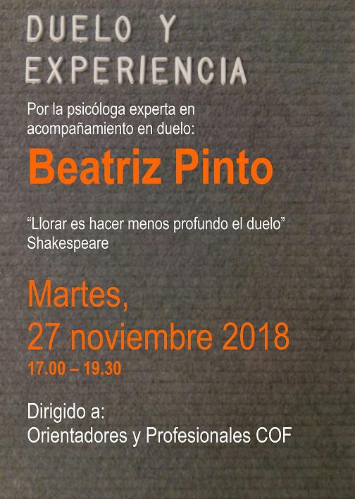 Conferencia sobre el duelo, en el COF