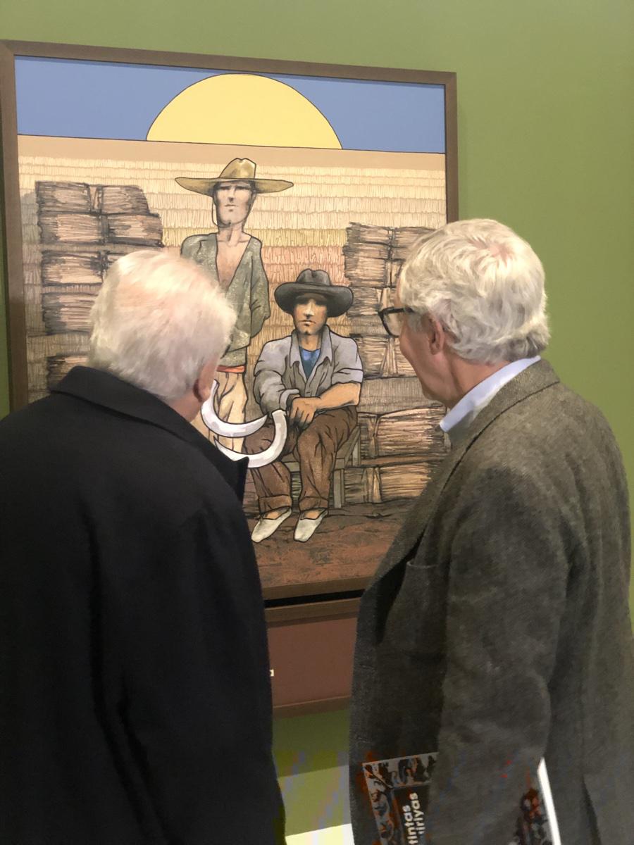 Inauguración de "Aguatintas por seguiriyas", de Eugenio Chicano, en el Palacio Episcopal