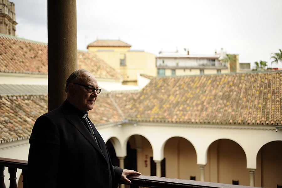 El cardenal Fernando Sebastián, tras la rueda de prensa con motivo de su creación como cardenal por el papa Francisco // S. FENOSA