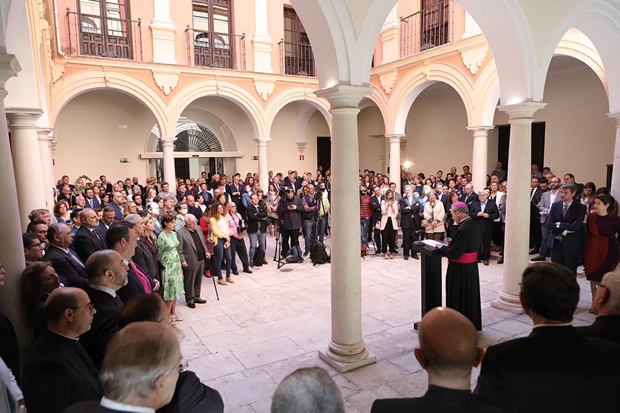Saludo en la inauguración de la exposición "Pedro de Mena. Granatensis Malacae" (Palacio Episcopal-Málaga)