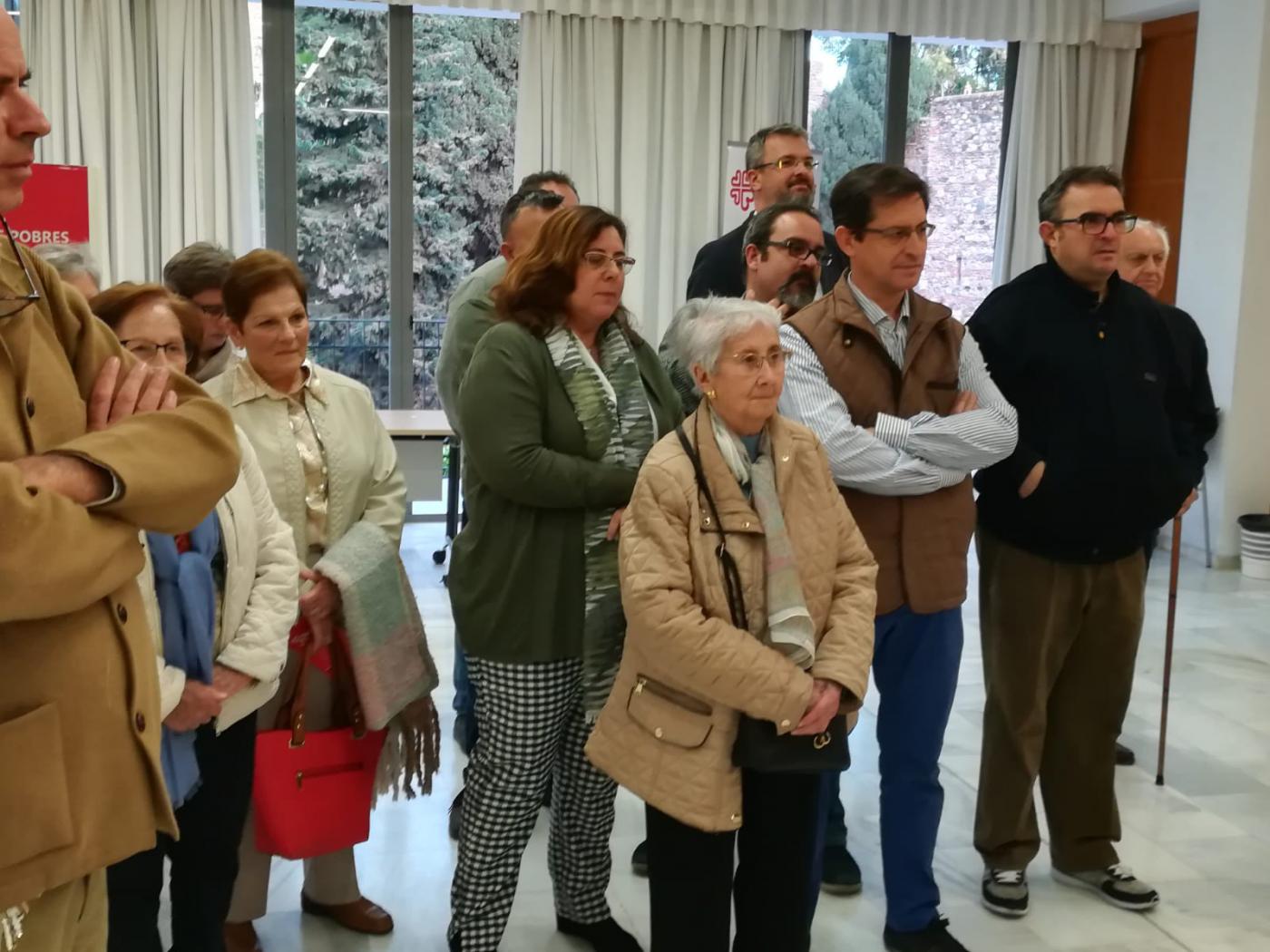 Inauguración de la exposición de Cáritas por su 50 aniversario en la casa hermandad de Estudiantes// CÁRITAS MÁLAGA