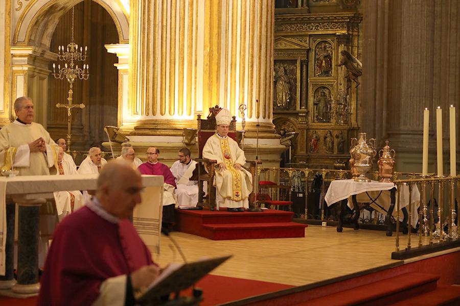Misa Crismal celebrada en la Catedral de Málaga el 17 de abril de 2019 // S. FENOSA