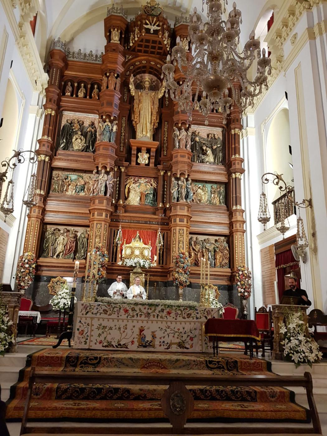 Don Jesús Catalá, en la oración celebrada la mañana del 9 de mayo en la basílica de San Juan de Ávila