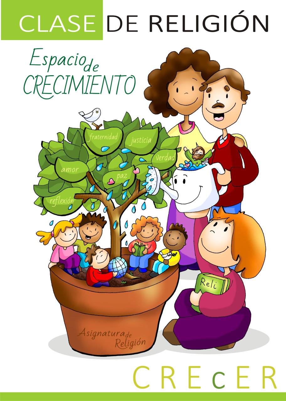 Cartel de la asignatura de religión, creado por el dibujante Fano