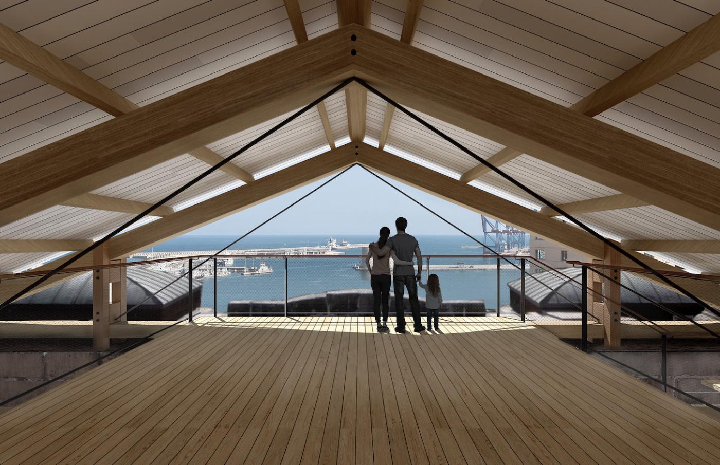 Recreación de las cubiertas de la Catedral, según el anteproyecto presentado // marinauno arquitectos