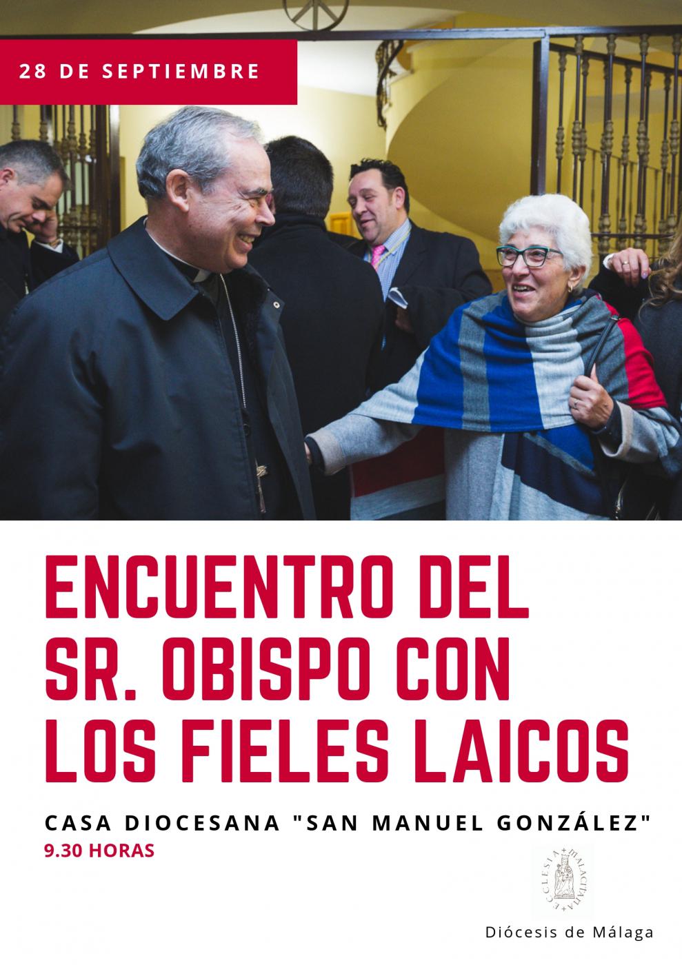 Cartel del encuentro del Obispo y los fieles laicos en septiembre de 2019