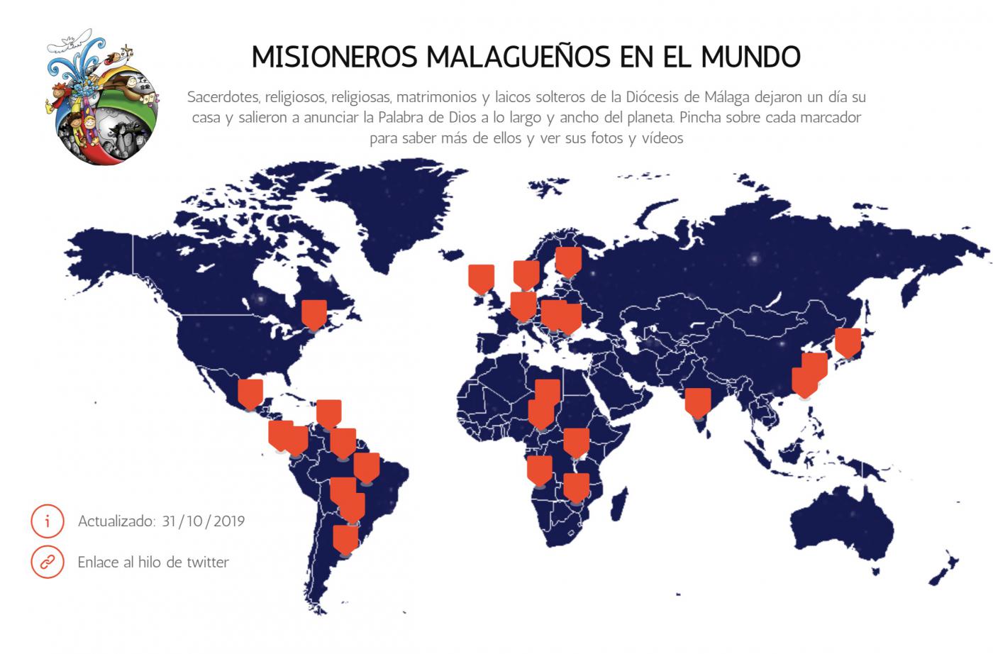Mapa interactivo por el Mes Misionero Extraordinario