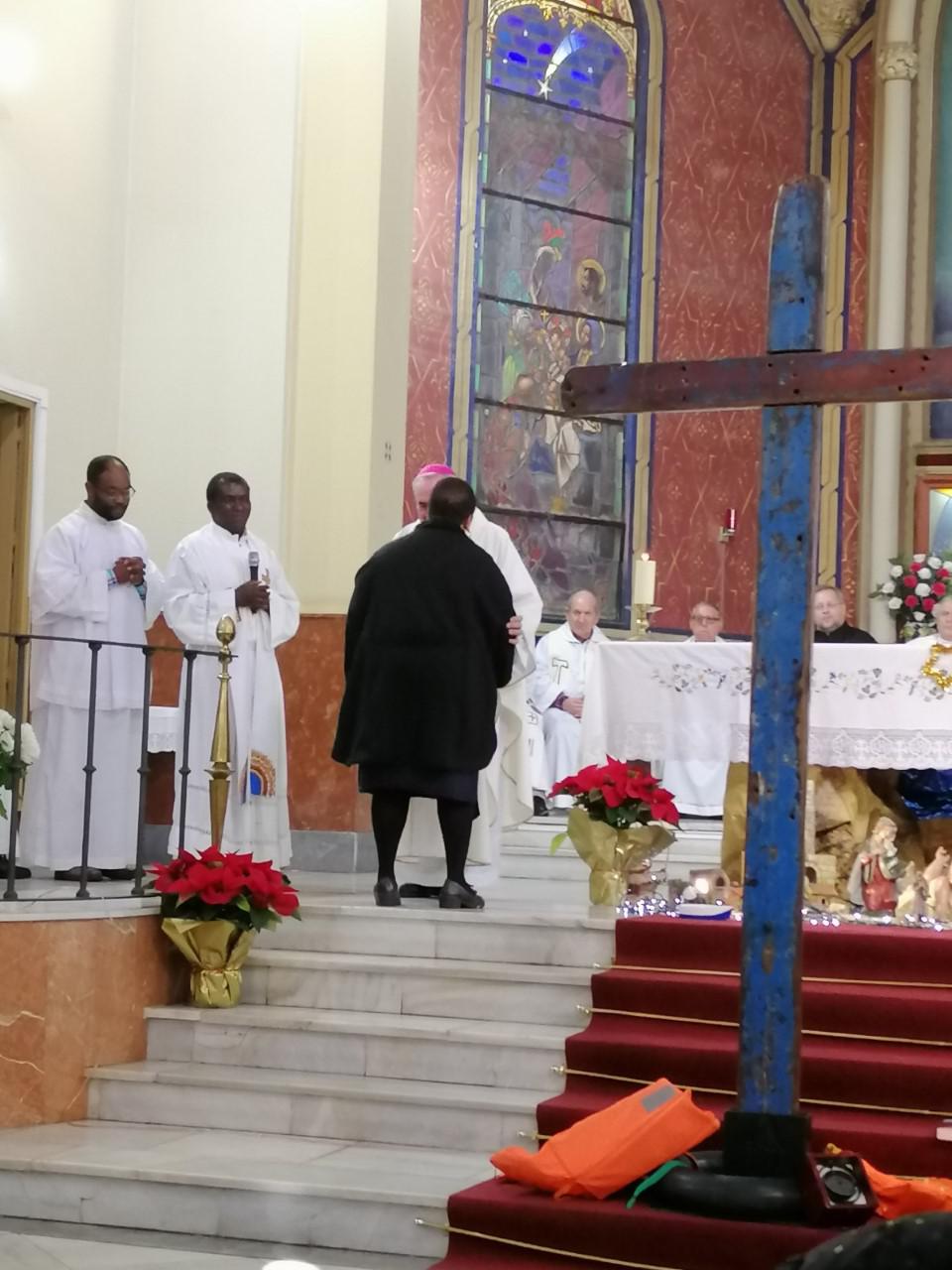 Eucaristía en Cristo Rey, presidida por el Obispo de Málaga, con la Cruz de Lampedusa // A.MEDINA