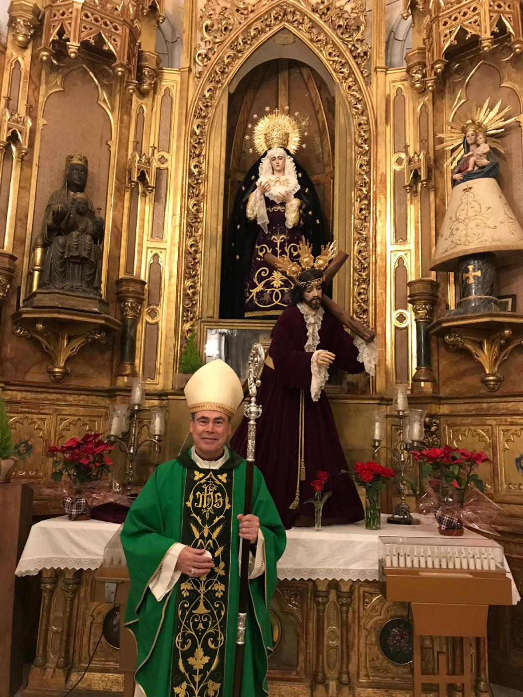 D. Jesús Catalá en su visita pastoral a Melilla, en enero de 2020