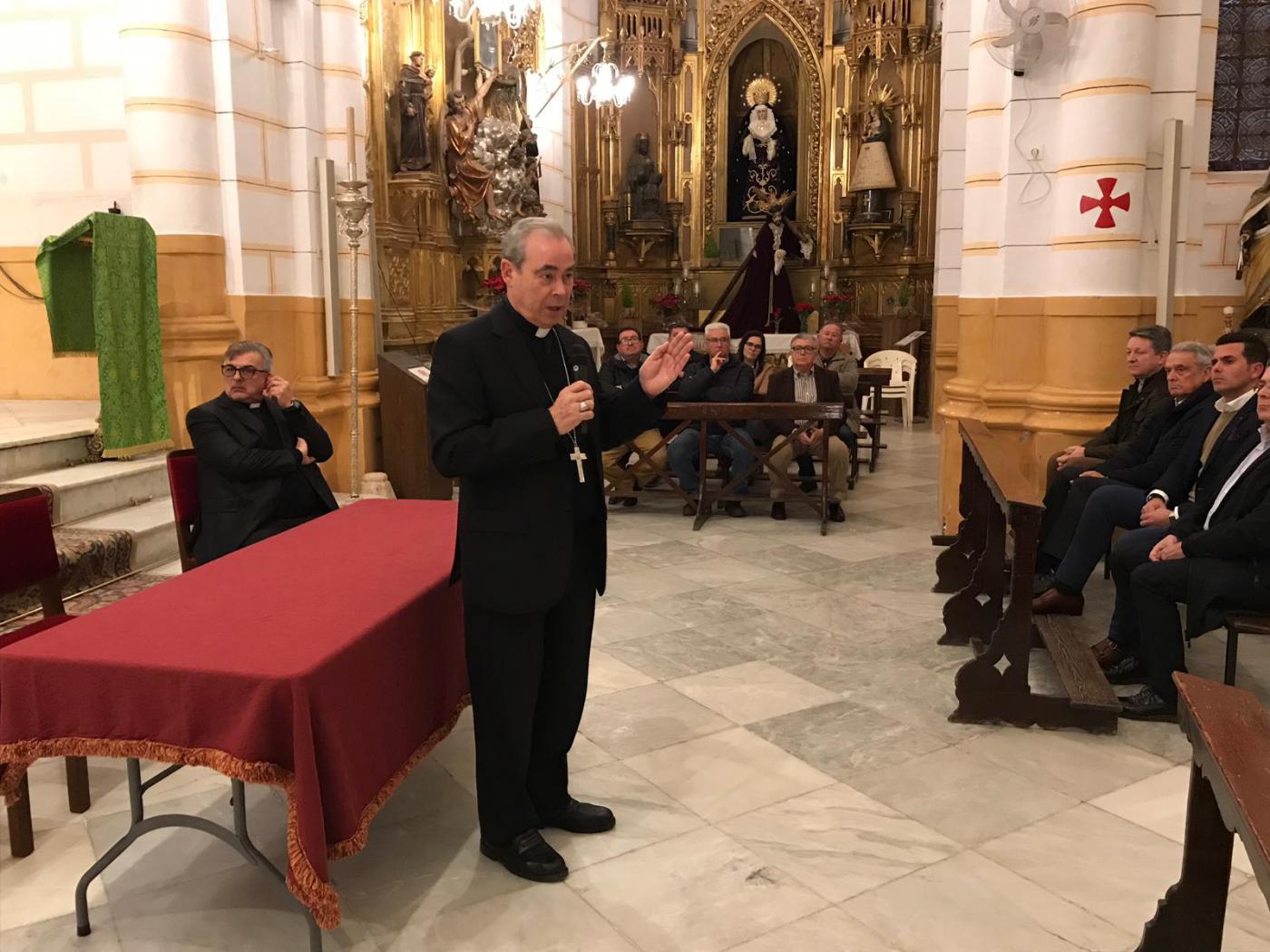 D. Jesús Catalá en su visita pastoral a Melilla, en enero de 2020