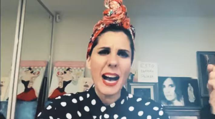 Diana Navarro en el vídeo Resistiré 2020 de Cadena 100