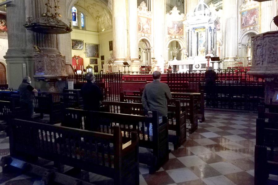 Primera Misa celebrada en la Catedral de Málaga tras el confinamiento