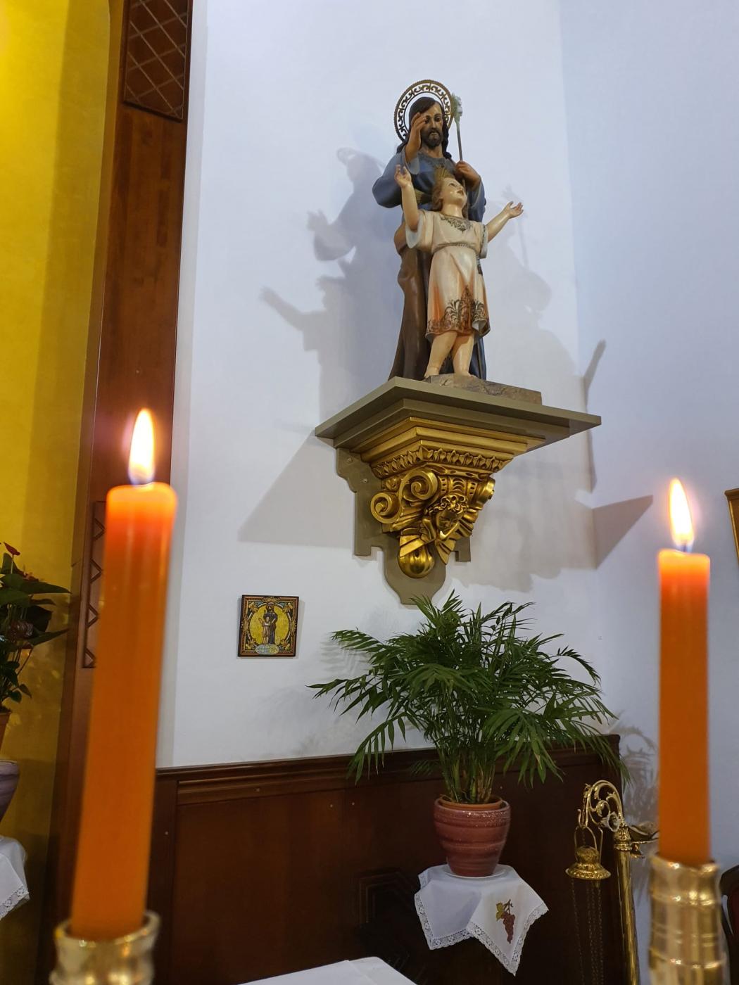 Talla de San José en la parroquia de Sayalonga